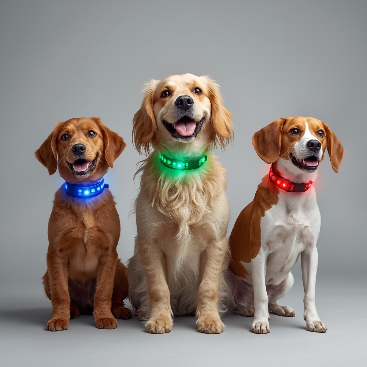 Remote-Control LED Dog Collar – Rechargeable Light-Up Safety Collar for Night Walks