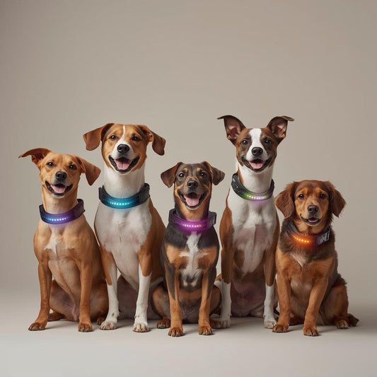 Remote-Control LED Dog Collar – Rechargeable Light-Up Safety Collar for Night Walks